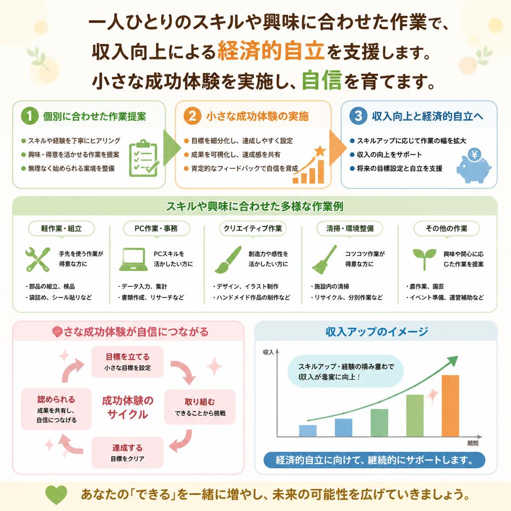 収入向上を目指すサポート