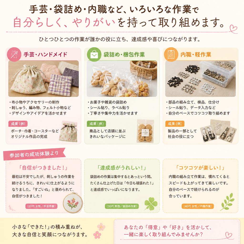 作業の内容と実績