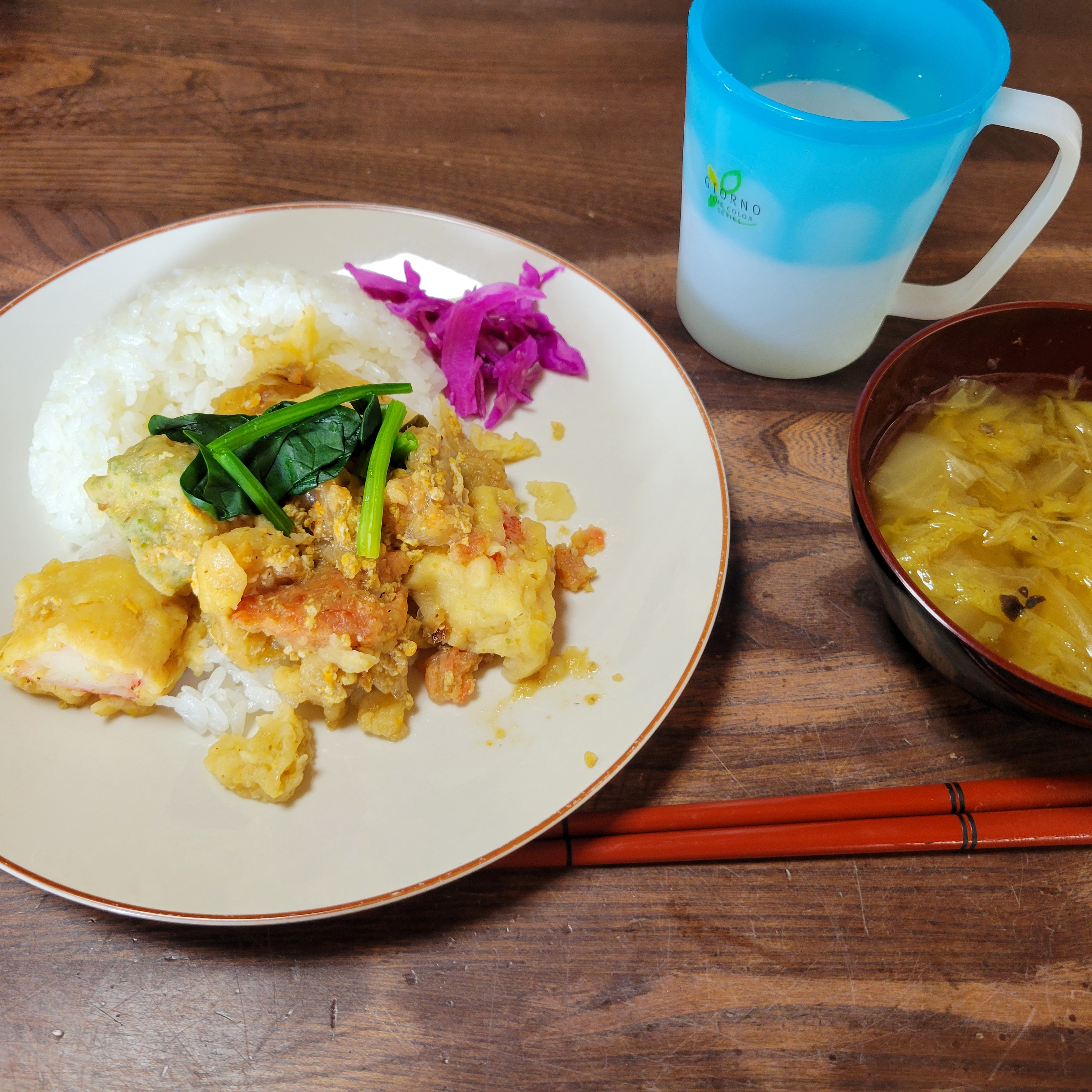 充実した手作りの食事
